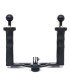 Base doble mango para GoPro 